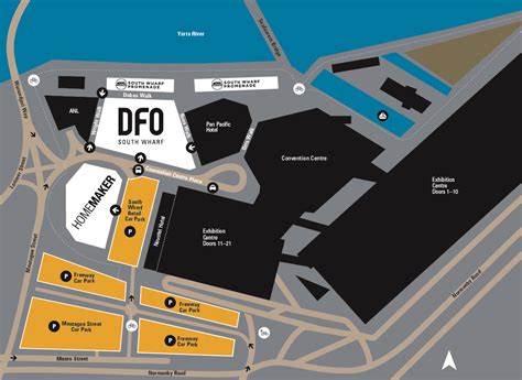 dfo melbourne map.